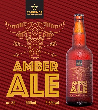 HALLOWEEN DA CAMPINAS- Pack de Cerveja Artesanal da CAMPINAS - 6 American Amber Ale 500ml