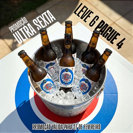 ULTRA SEXTA Leve 6 e Pague 4! - Pack de cerveja artesanal da CAMPINAS - 6 Ultra Lager 355ml - Sem Glúten