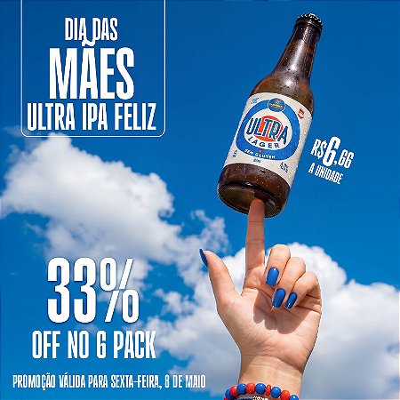 33% OFF Dia das Mães - Pack de Cerveja Sem Glúten - CAMPINAS Ultra Lager 355ml - 6 unidades