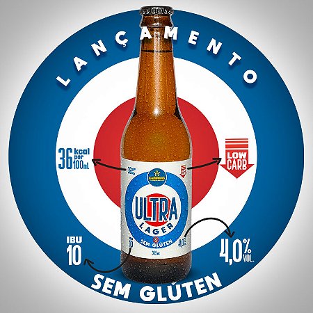 40% OFF CAMPINAS NA COPA - Pack de Cerveja Sem Glúten - CAMPINAS Ultra Lager 355ml - 6 unidades