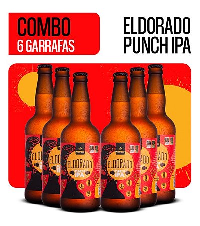 LEVE 6 PAGUE 4 - Pack de Cerveja Artesanal - CAMPINAS Eldorado Punch IPA 500ml - 6 unidades