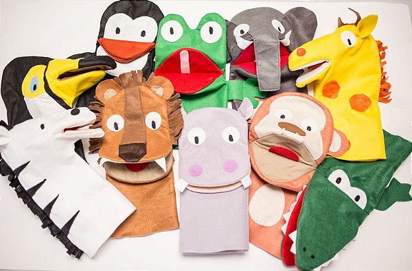 Fantoche Familia ANIMAIS SELVAGENS 10 PÇS