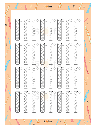 Bloco de Notas Musical - Flauta Doce
