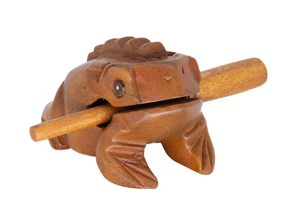 Sapo Reco-Reco em Madeira Kidzzo com Baqueta