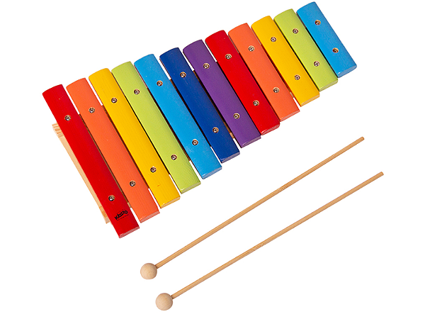 Xilofone Infantil Kidzzo Colorido com 12 Teclas em Madeira