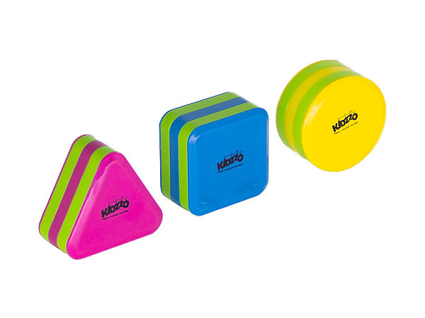 Chocalho em Formas Geométricas Kidzzo - Kit com 3