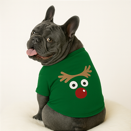 Camiseta de Natal para cachorros "Rena"