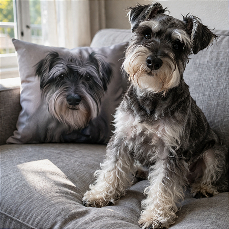 Capa de Almofada Schnauzer