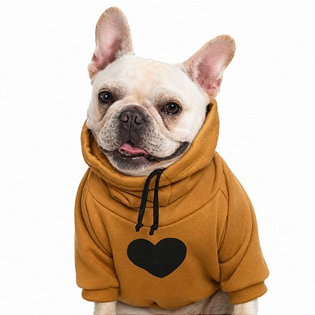 Moletom para cachorros "Love" caramelo