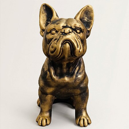 Escultura bulldog francês Gold
