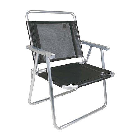 Cadeira De Praia Oversize Aluminio Reforçada Mor Azul