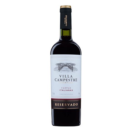 Vinho Fino Tinto Seco Villa Campestre Castas Italianas 750 ML
