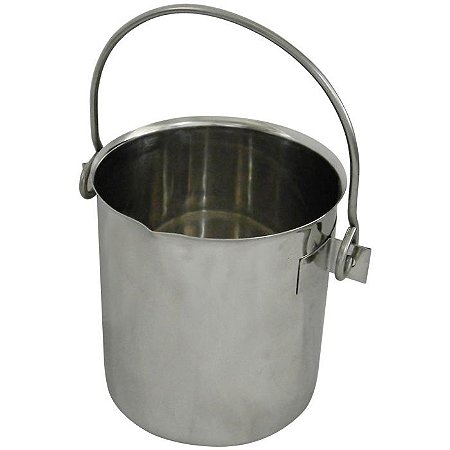 Balde em Aço Inox com Alça