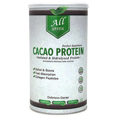 Cacao Protein ( 450g Whey Isolada e Hidrolisada ) All Green Labs