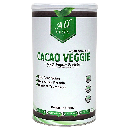 Cacao Veggie (450G - Proteína Vegana) All Green Labs