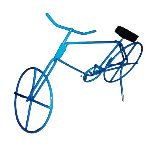 Mini bicicleta para decoração em aramado.