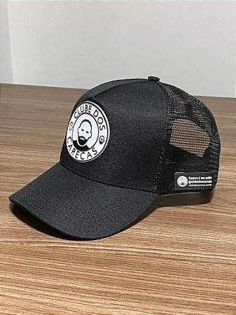 Boné Trucker Clube dos Carecas com frases com logo/Barba