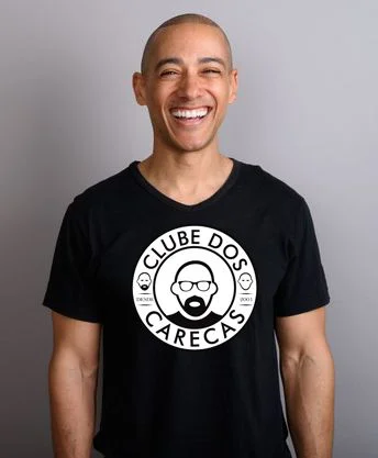 Camiseta Preta Clube dos Carecas sem frase nas costas