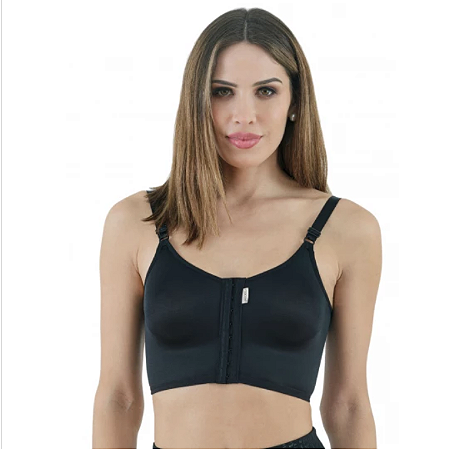 MACOM - SUTIÃ S/ COSTURAS C/ FECHAMENTO FRONTAL - PRETO - M