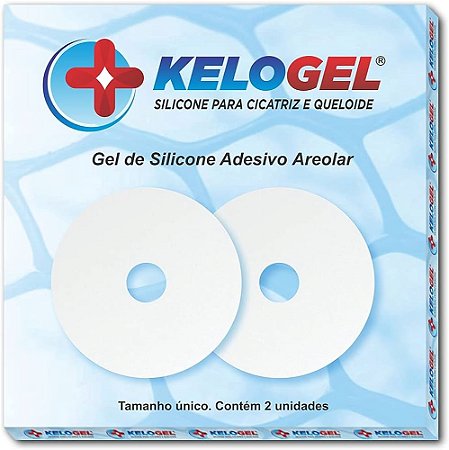 KELOGEL - FITA DE SILICONE ADESIVO AREOLAR - 7,6x7,6cm - 2 UNIDADES