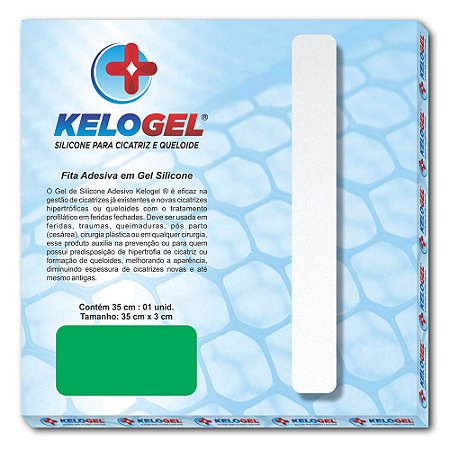KELOGEL - FITA DE SILICONE P/ CICATRIZES E QUELOIDES - 35x3cm - 1 UNIDADE