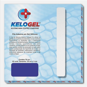 KELOGEL - FITA DE SILICONE P/ CICATRIZES E QUELOIDES - 70cmx3cm - 2 UNIDADES