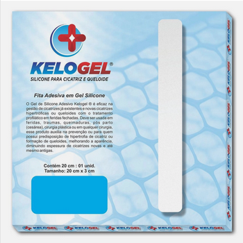 KELOGEL - FITA DE SILICONE P/ CICATRIZES E QUELOIDES - 20x3cm