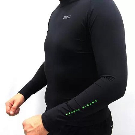 Blusa X11 Segunda Pele Camisa Preta Climate 1 Térmica Motoboy Proteção UV+