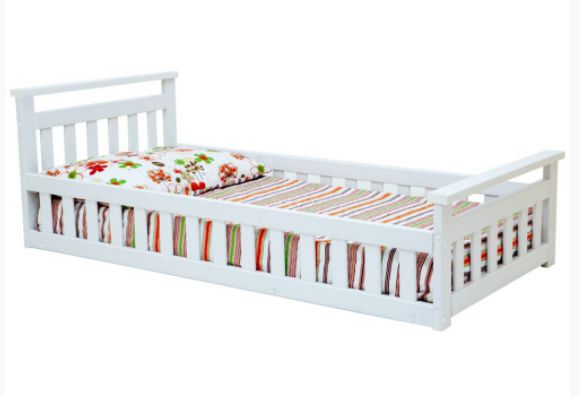 Cama Infantil Com Grade Bella - Branco