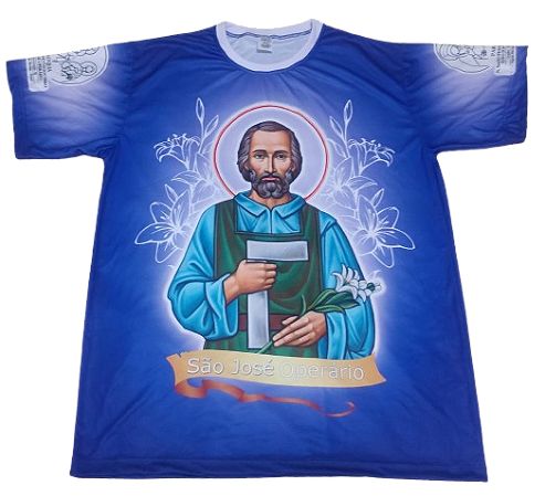 Camisa São José Operário Frente Total - Azul