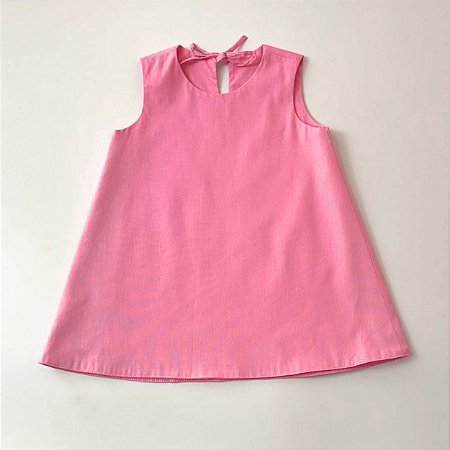 VESTIDO LARA ROSA CHICLETE DUPLA FACE