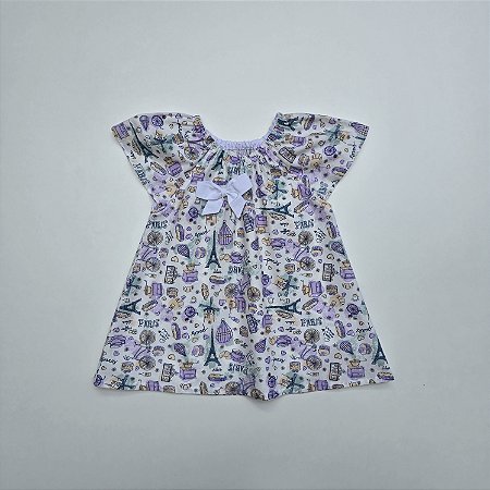 VESTIDO CAROL BRANCO E LILÁS PÁRIS