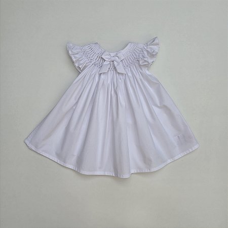 VESTIDO CASINHA DE ABELHA BRANCO SEM ADEREÇOS
