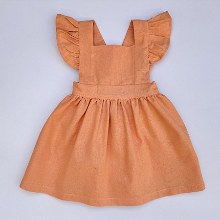 VESTIDO SALOPETE SALMÃO LINHO MISTO