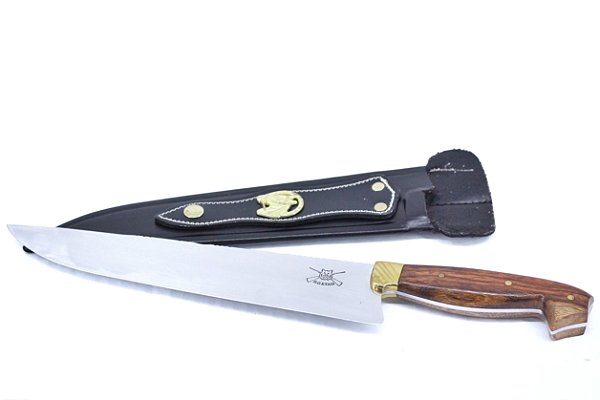 PICANHEIRA AÇO INOX 10 POLEGADAS - CABO EM MADEIRA NOBRE