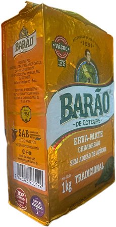 ERVA MATE BARÃO TRADICIONAL À VACUO 1KG