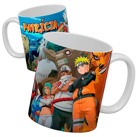 Caneca Naruto Personalizada Porcelana 325ml