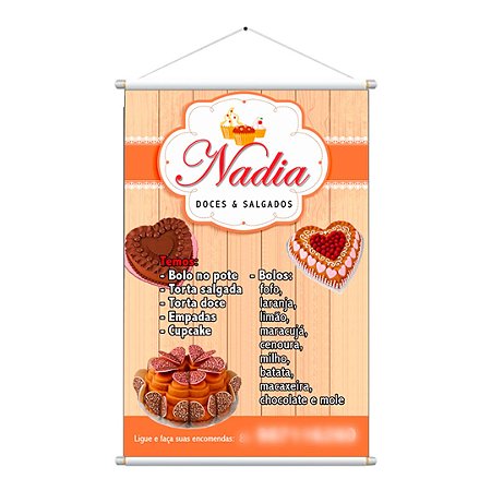 Banner com cordão 60x90 (ARTE INCLUSA)