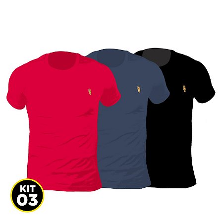 Kit 03 Camisetas Básicas Masculinas Premium de Verão -preços incrível! -  Scalle Vestuário. O melhor preço do Nordeste.