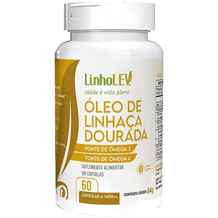 Óleo De Linhaça Dourada 60 Cápsulas - Linho Lev