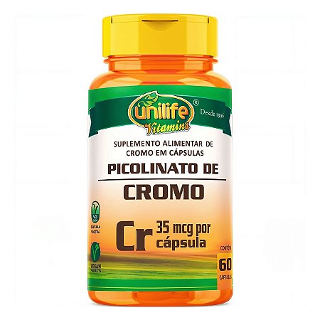 Picolinato De Cromo 60 Cápsulas Unilife