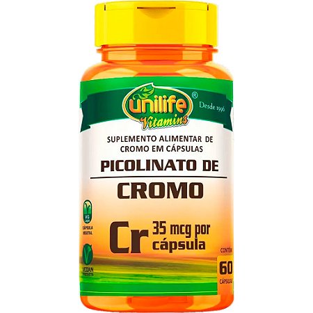 Picolinato De Cromo 60 Cápsulas Unilife