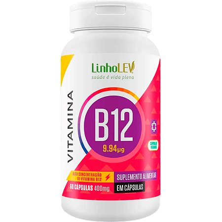Vitamina B12 Cianocobalamina 60 Capsulas Linho Lev