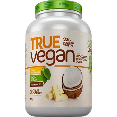 True Vegan Chocolate Branco Com Coco 837g True Source