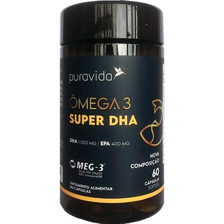 Ômega 3 Super DHA 60 Cápsulas Puravida