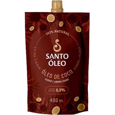 Óleo de Coco Extravirgem Película 400ml Santo Óleo