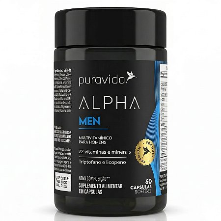 Alpha Men Multivitamínico 60 Cápsulas Puravida