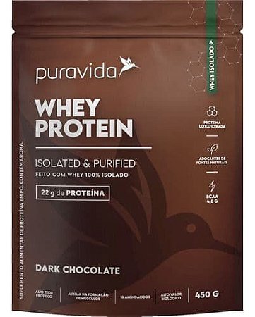 Whey Protein Dark Chocolate 450g Puravida