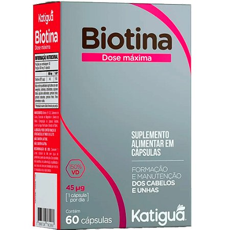 Biotina Vitamina B7 60 Cápsulas Katiguá