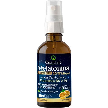Melatonina Spray Sabor Maracujá 30ml Qualylife